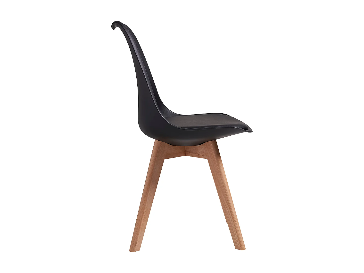 Chaises de Salle à Manger scandinave, Chaise de Bureau rétro, Noir, Lot de 6