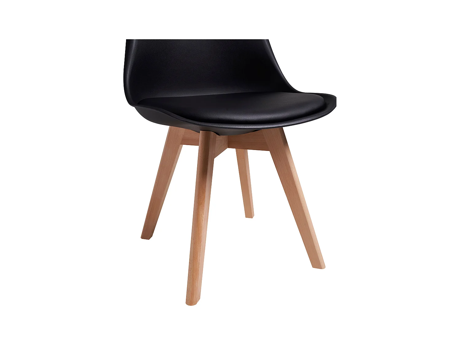 Chaises de Salle à Manger scandinave, Chaise de Bureau rétro, Noir,  Lot de 4