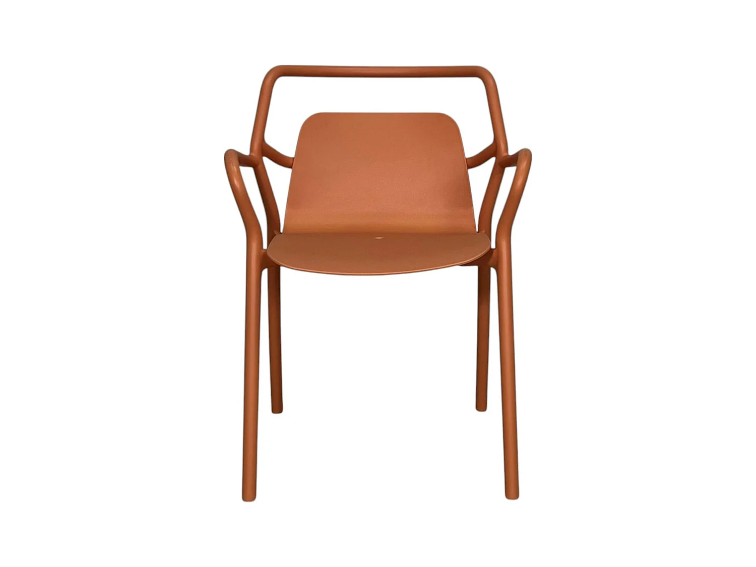 Chaise de jardin design orange, empilable (lot de 2) PINETO