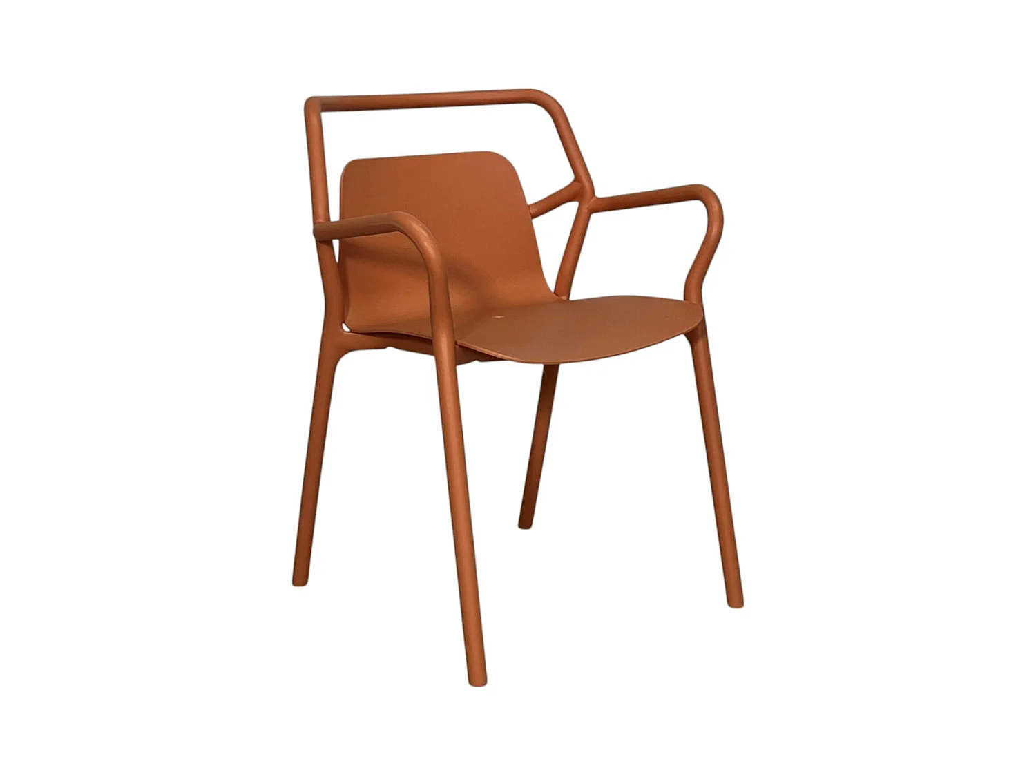 Chaise de jardin design orange, empilable (lot de 2) PINETO