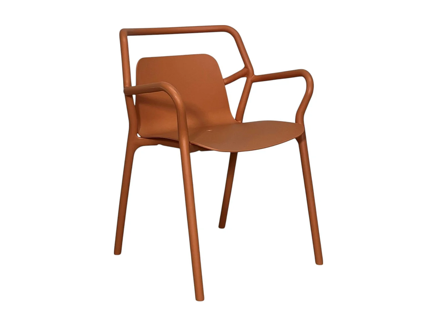 Chaise de jardin design orange, empilable (lot de 2) PINETO