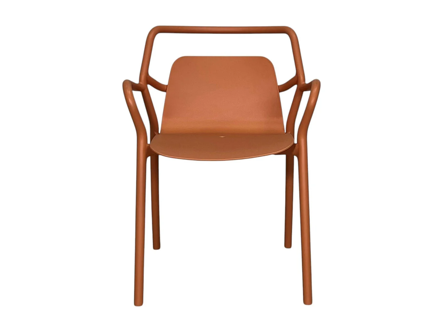 Chaise de jardin design orange, empilable (lot de 2) PINETO