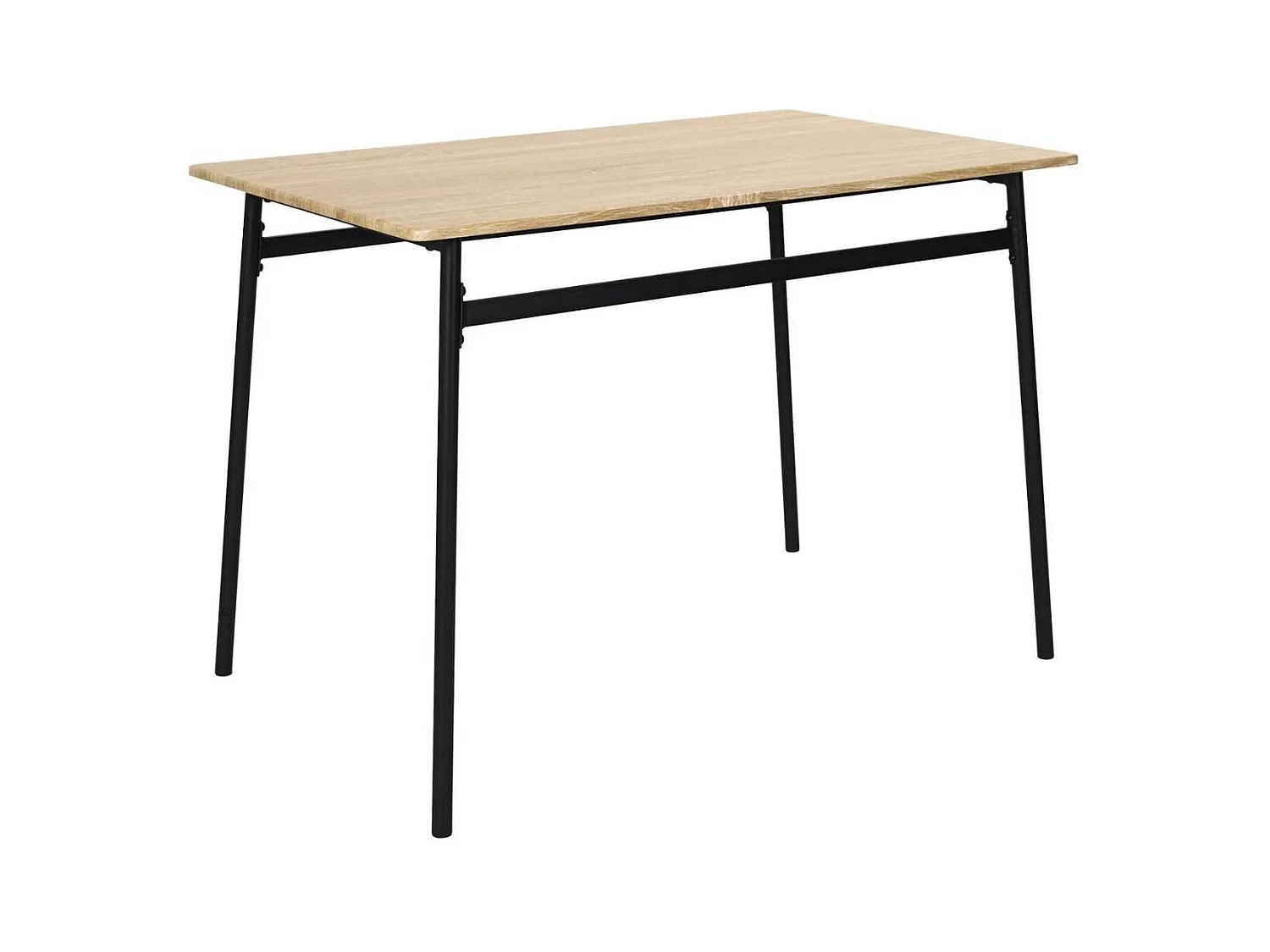 Table repas structure métallique plateau aspect bois - DARA