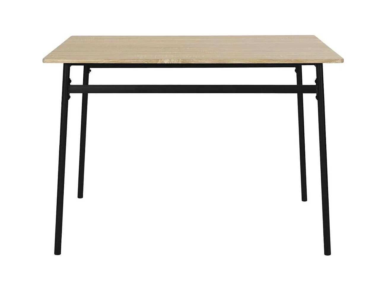 Table repas structure métallique plateau aspect bois - DARA