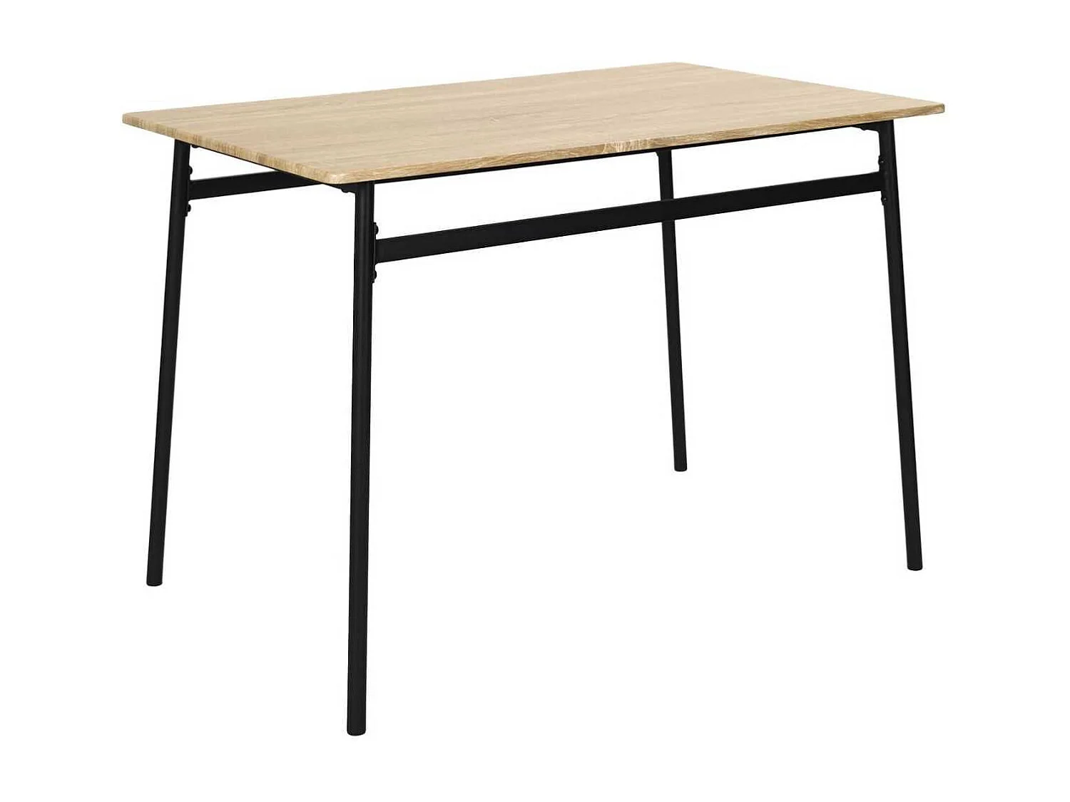 Table repas structure métallique plateau aspect bois - DARA
