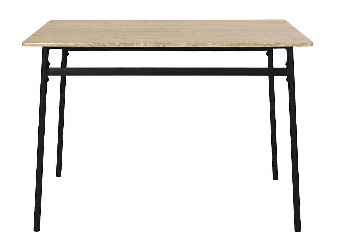 Table repas structure métallique plateau aspect bois - DARA
