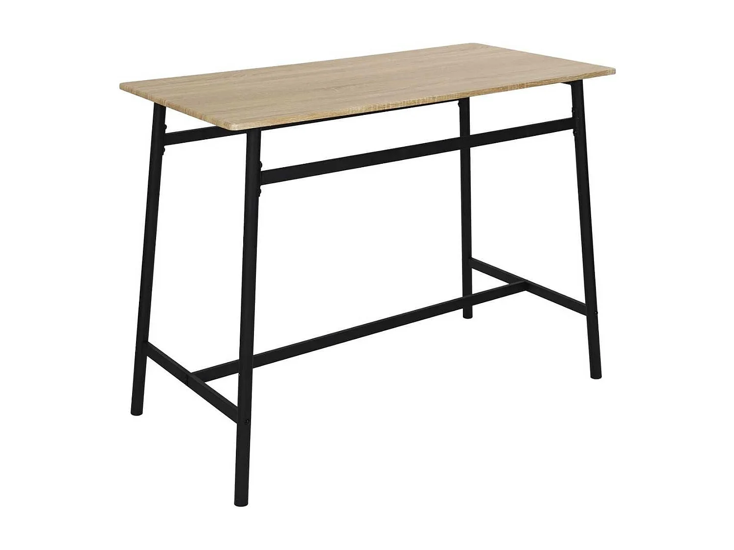 Table mange-debout structure métallique plateau aspect bois - DARA