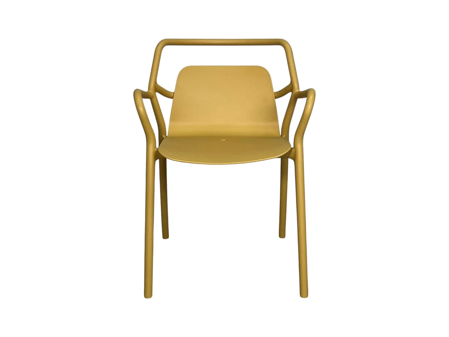 Chaise de jardin design jaune, empilable (lot de 2) PINETO