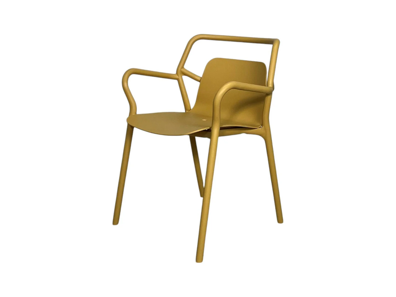 Chaise de jardin design jaune, empilable (lot de 2) PINETO