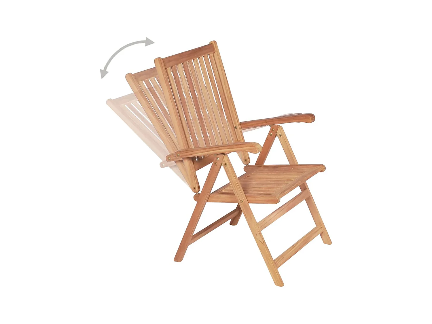 Chaises inclinables de jardin lot de 4 Bois de teck solide