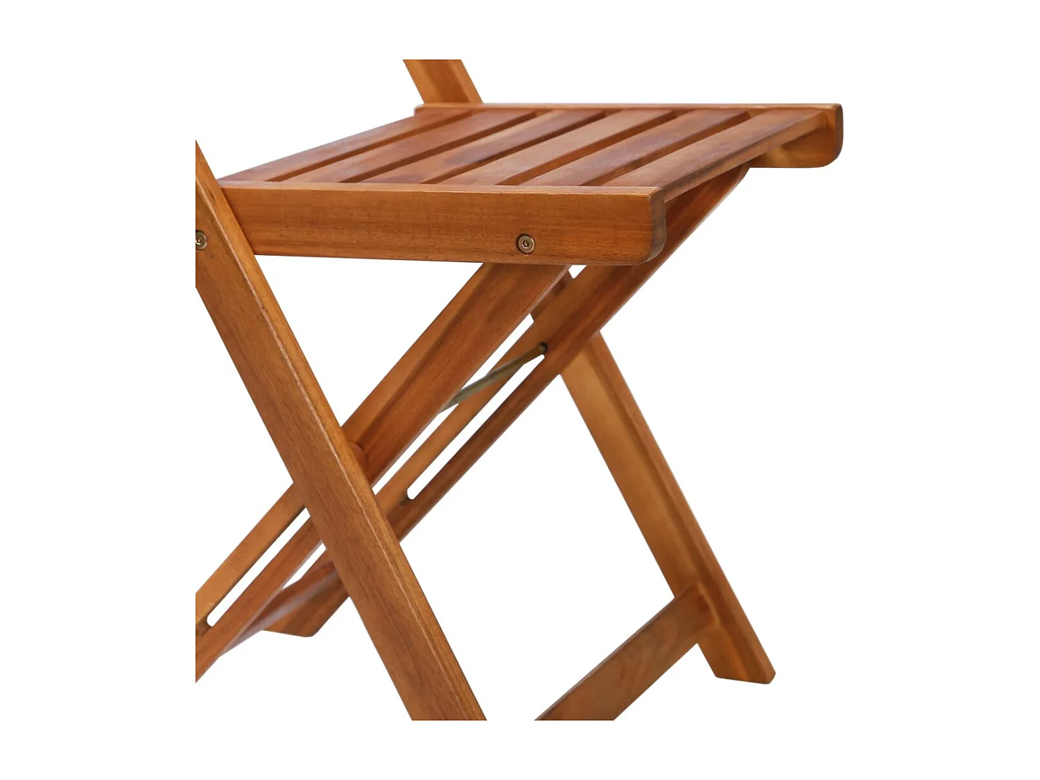 Chaises de bistro d'extérieur lot de 2 Bois d'acacia solide
