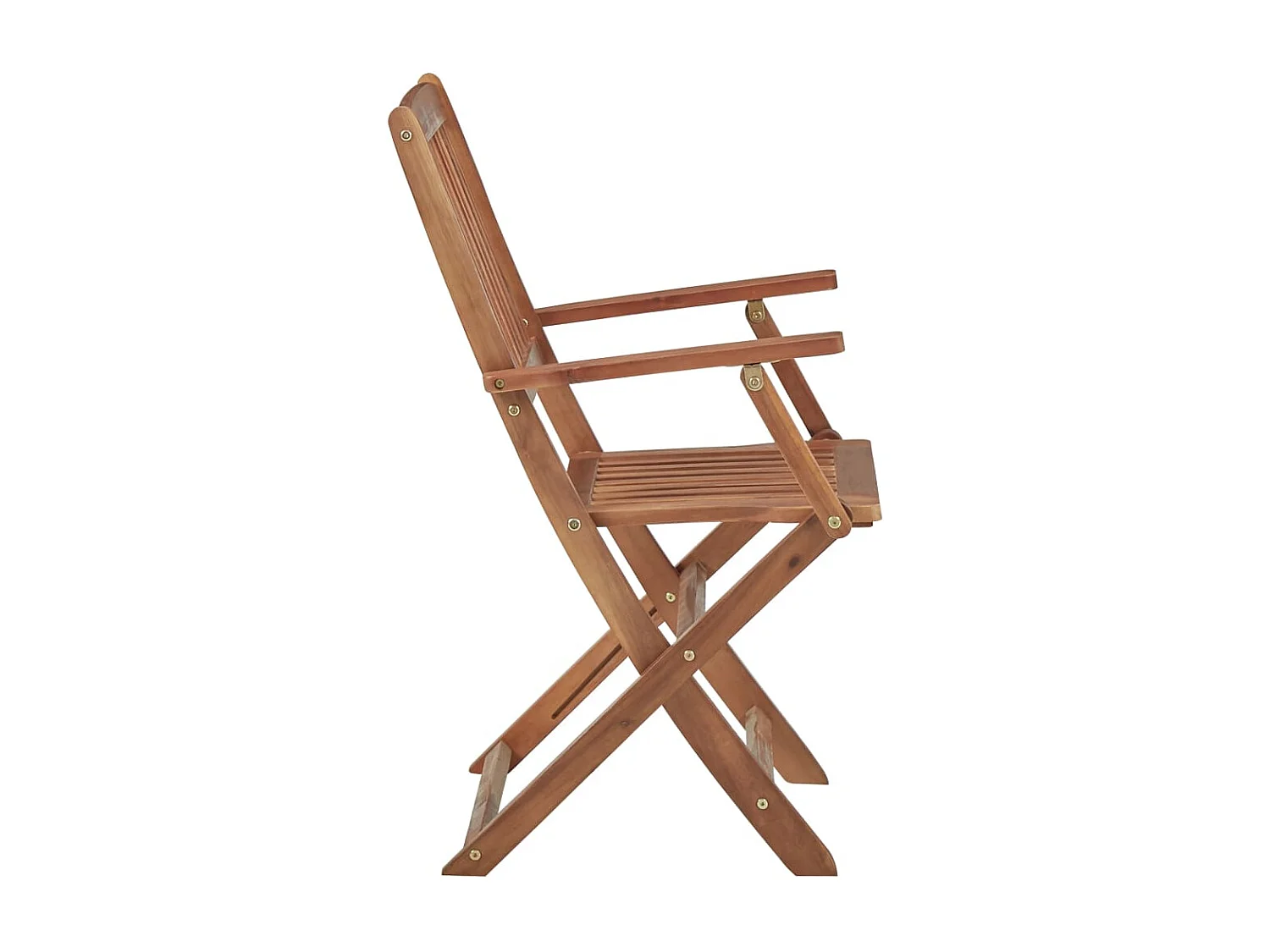 Chaises pliables d'extérieur lot de 2 Bois d'acacia solide
