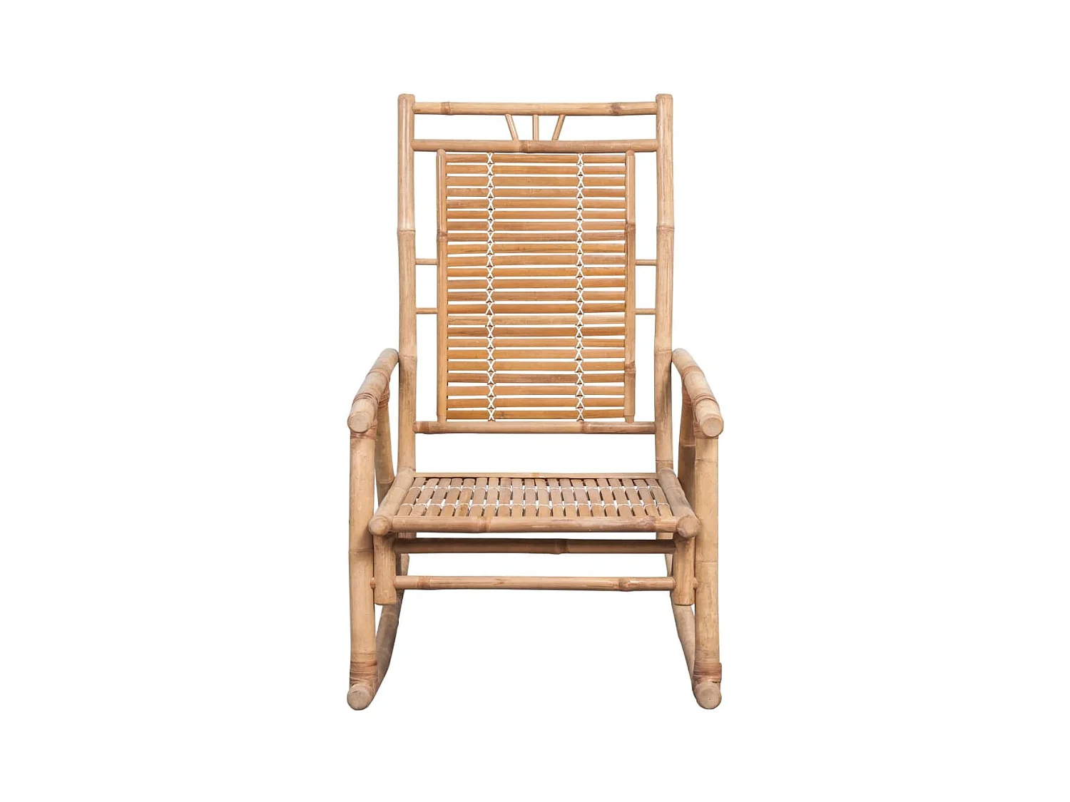 Chaise à bascule avec coussin Bambou