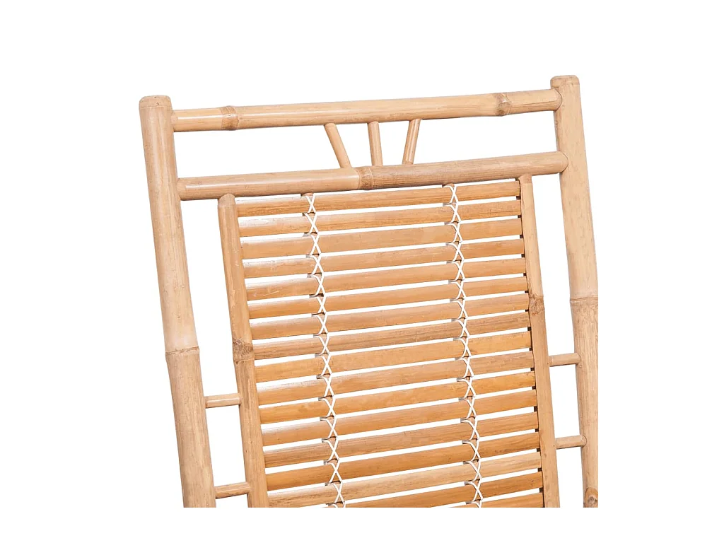 Chaise à bascule avec coussin Bambou