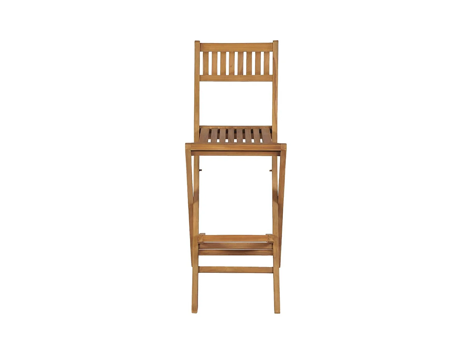 Tabourets pliables de bar d'extérieur lot de 2 bois teck solide
