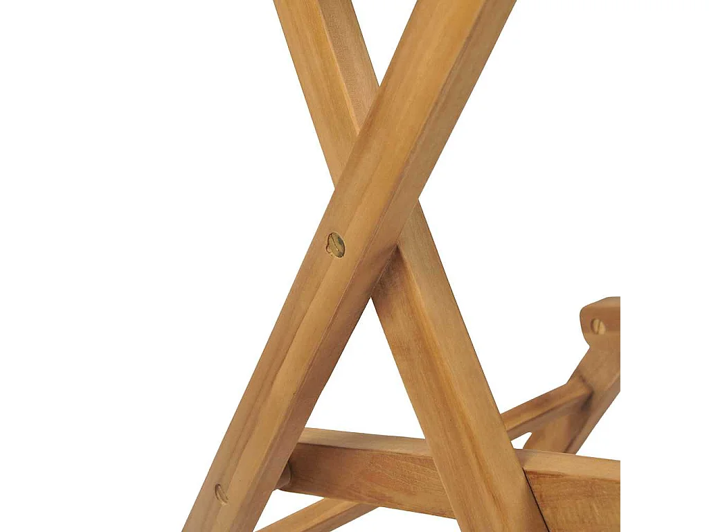Tabourets pliables de bar d'extérieur lot de 2 bois teck solide