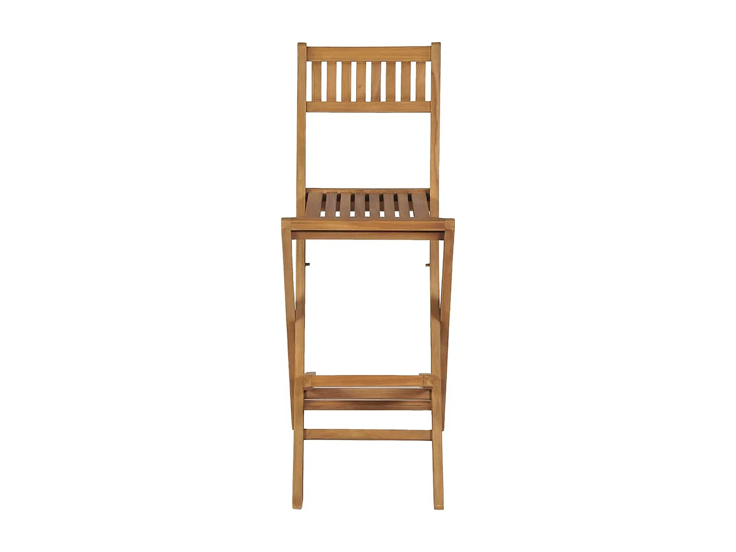 Tabourets pliables de bar d'extérieur lot de 2 bois teck solide