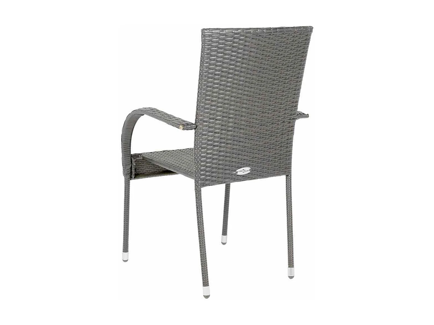 Chaises empilables d'extérieur lot de 6 Gris Résine tressée