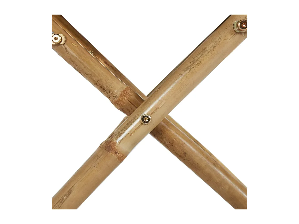 Chaises pliables de directeur lot de 2 Rouge Bambou et tissu