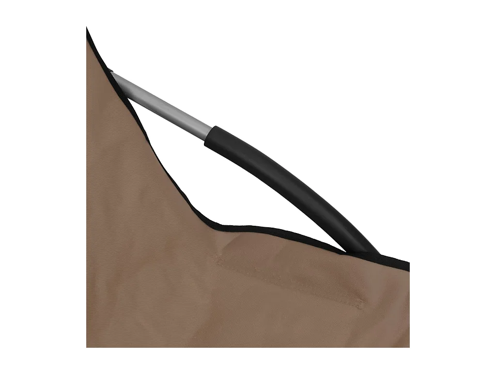 Set di 2 sedie da spiaggia pieghevoli in tessuto color tortora