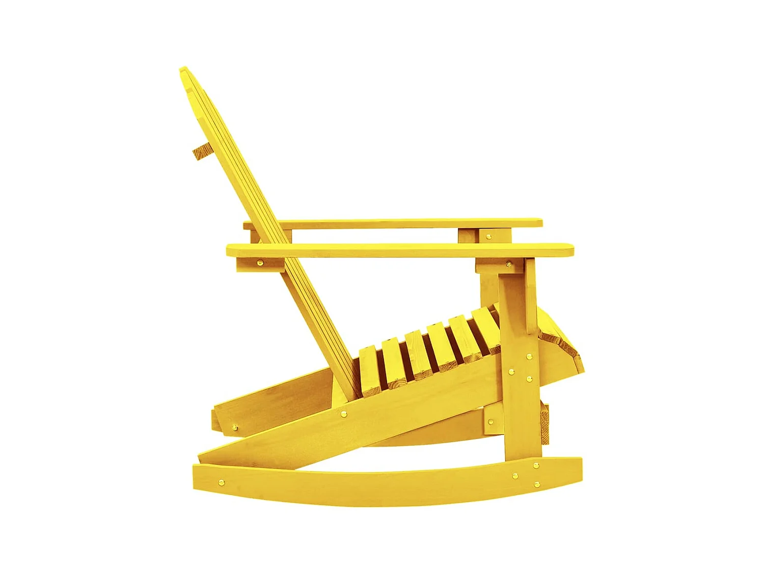 Adirondack Gartenschaukelstuhl aus gelbem Tannenholz