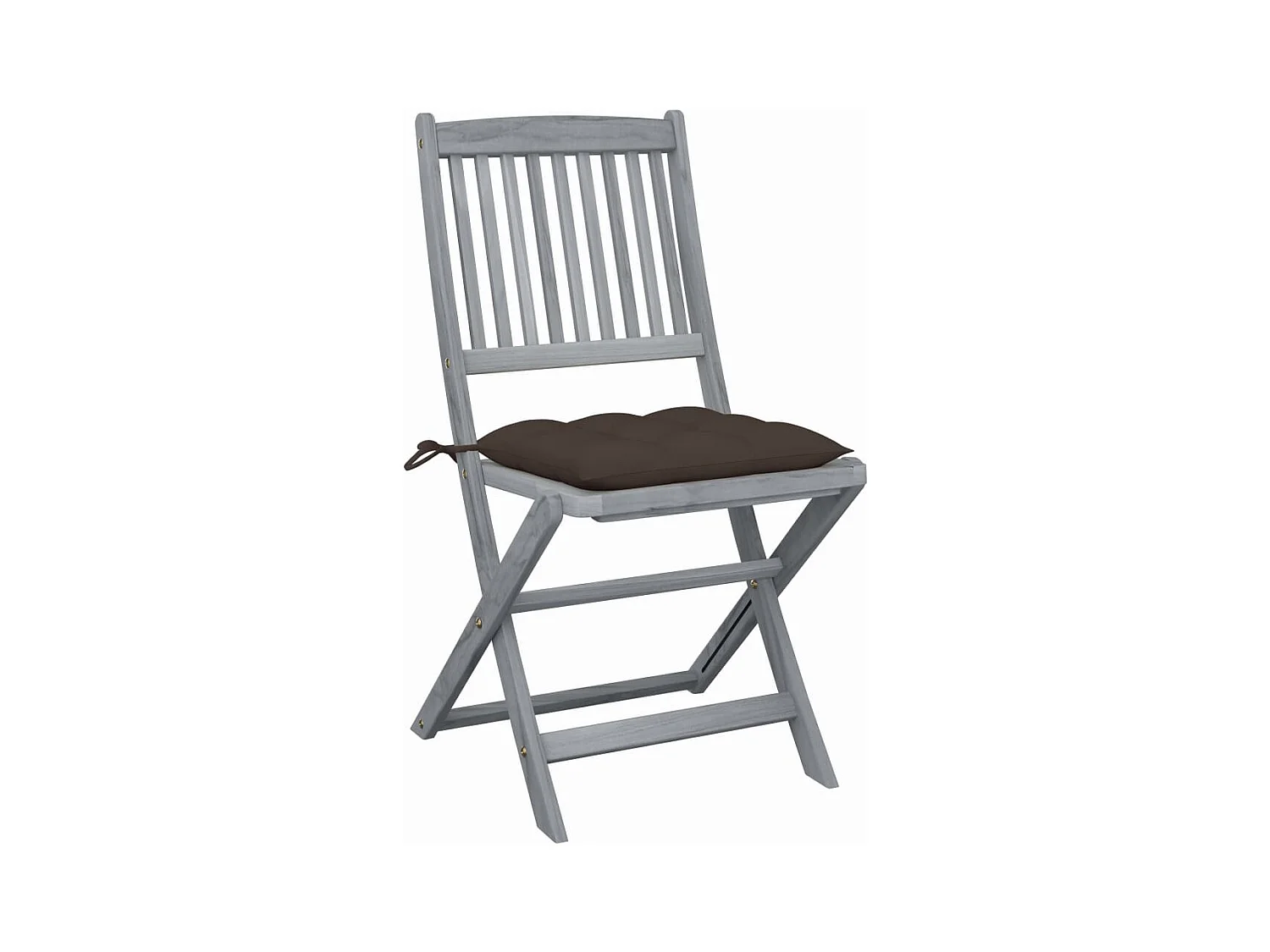 Chaises pliables d'extérieur lot de 4 et coussins Bois d'acacia