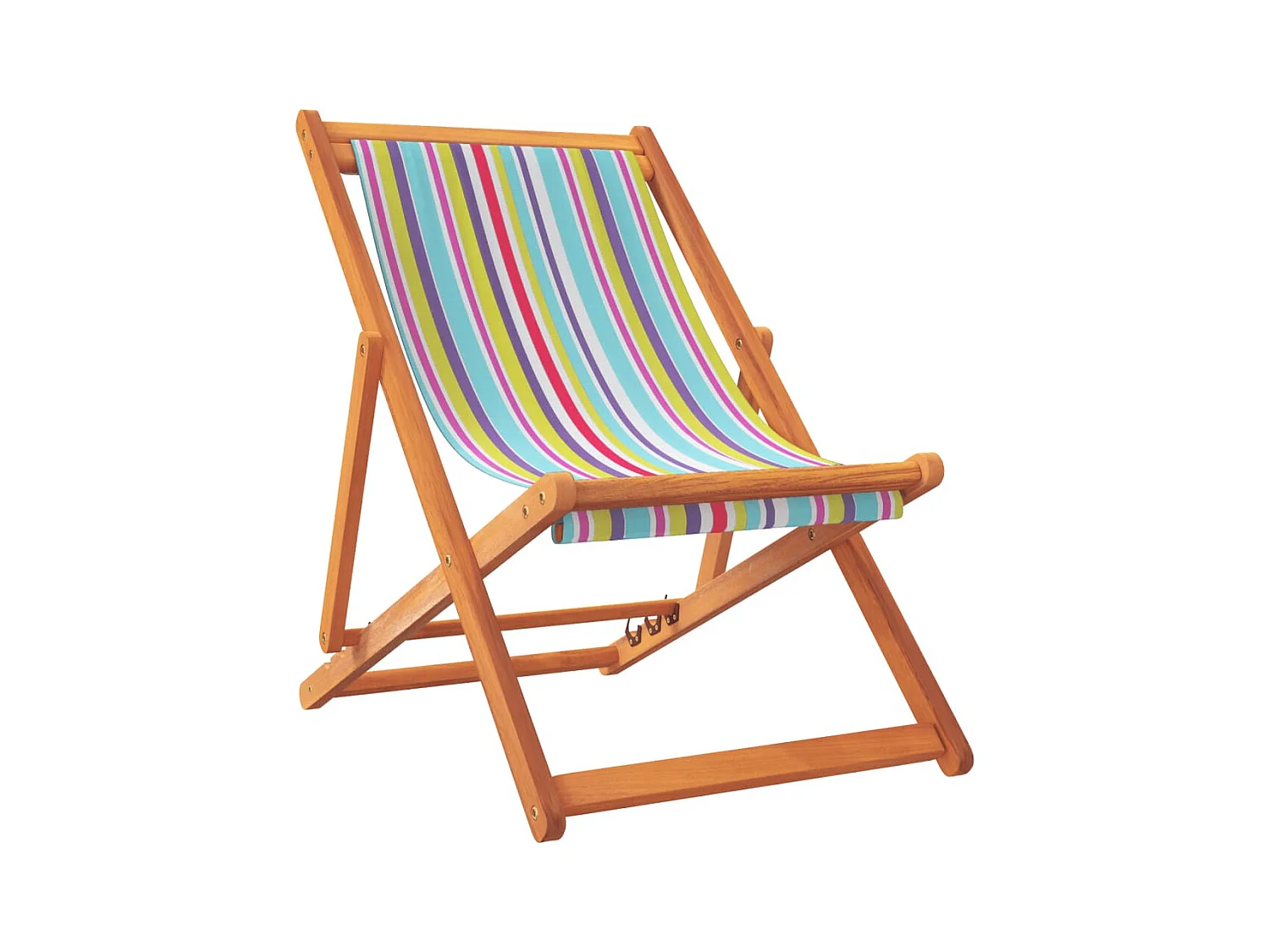 Chaises de plage pliables lot de 2 multicolore tissu