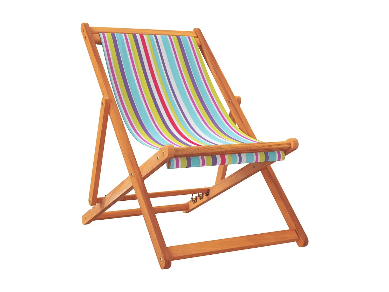 Chaises de plage pliables lot de 2 multicolore tissu
