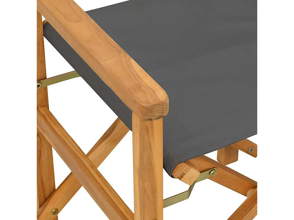 Set di 2 sedie da regista pieghevoli in legno massello di teak