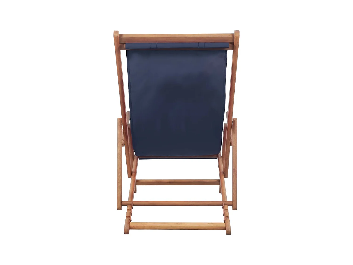 Chaise pliable de plage Tissu et cadre en bois Bleu