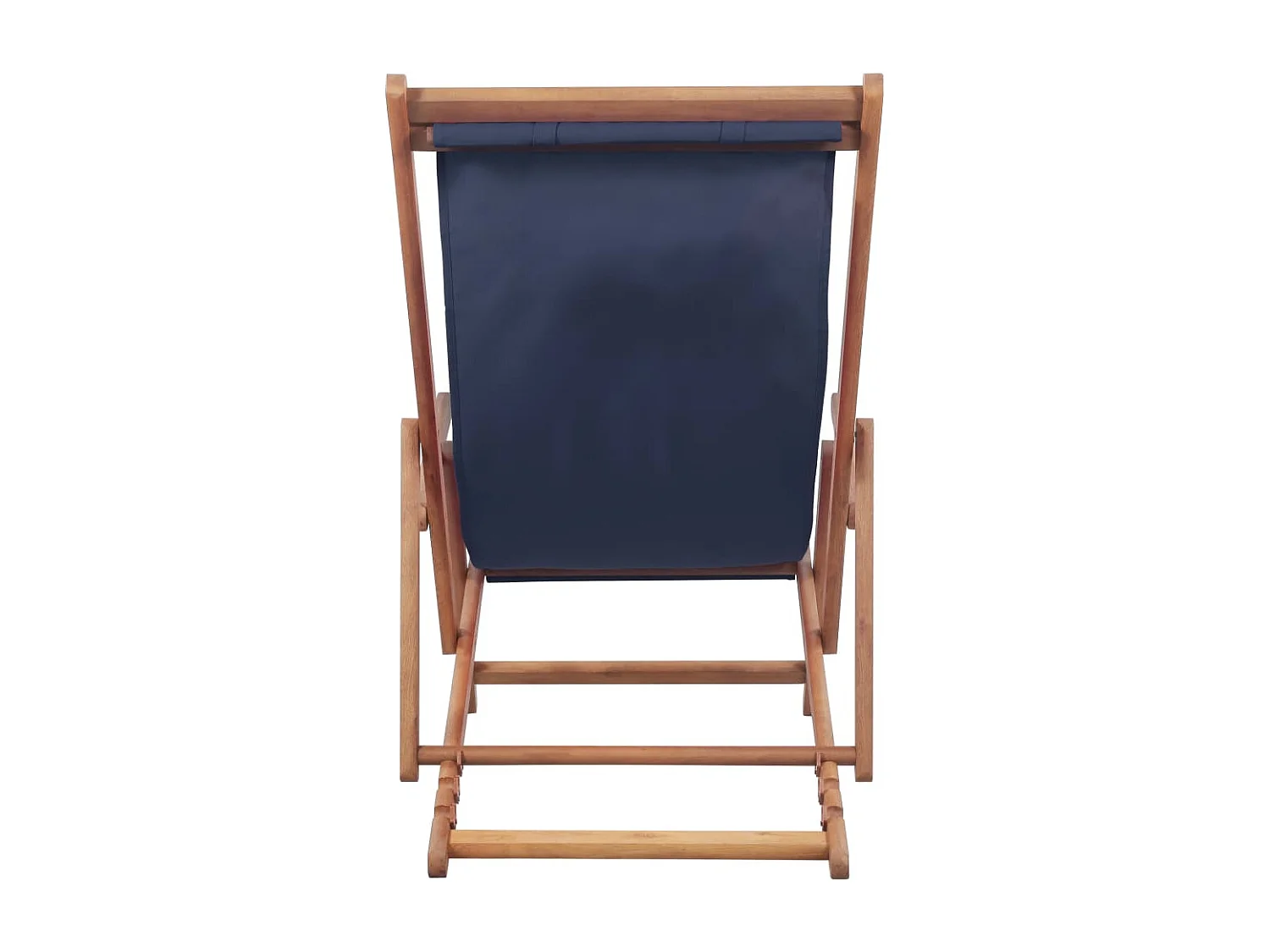 Chaise pliable de plage Tissu et cadre en bois Bleu