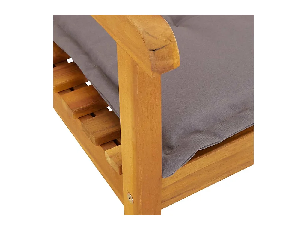 Chaise à bascule avec coussins bois massif d'acacia