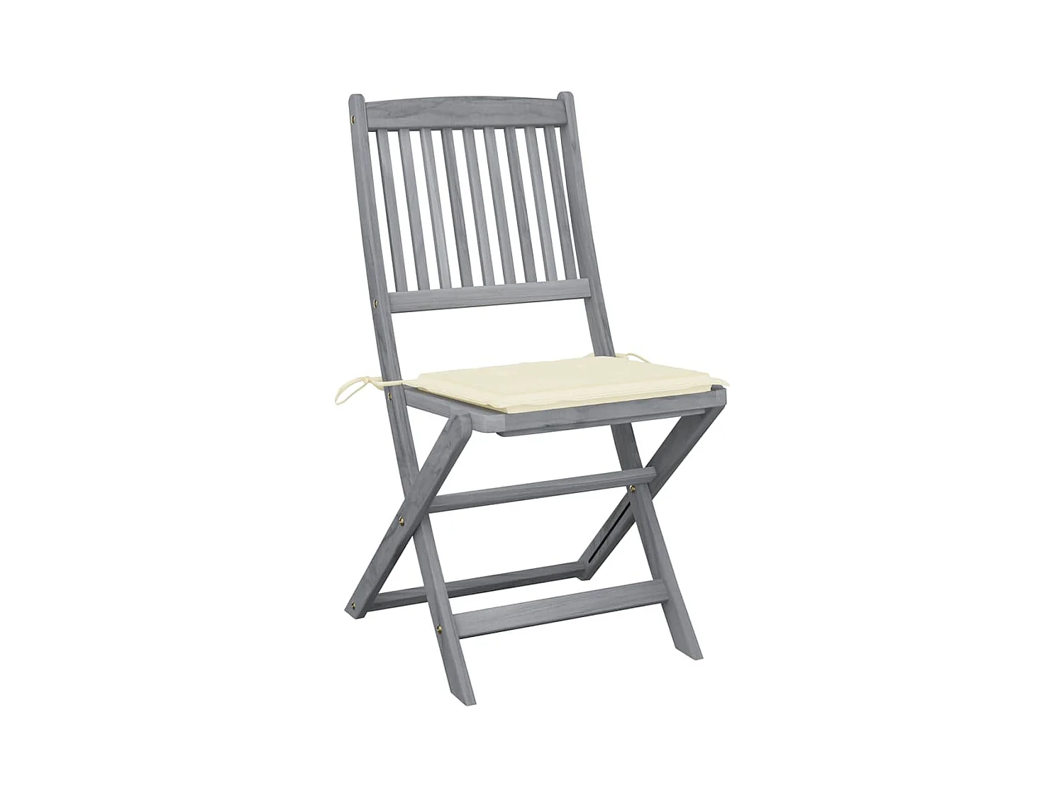 Chaises pliables d'extérieur lot de 4 et coussins Bois d'acacia