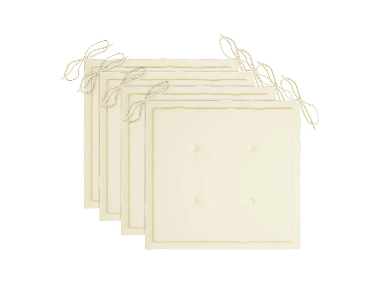 Chaises pliables d'extérieur lot de 4 et coussins Bois d'acacia