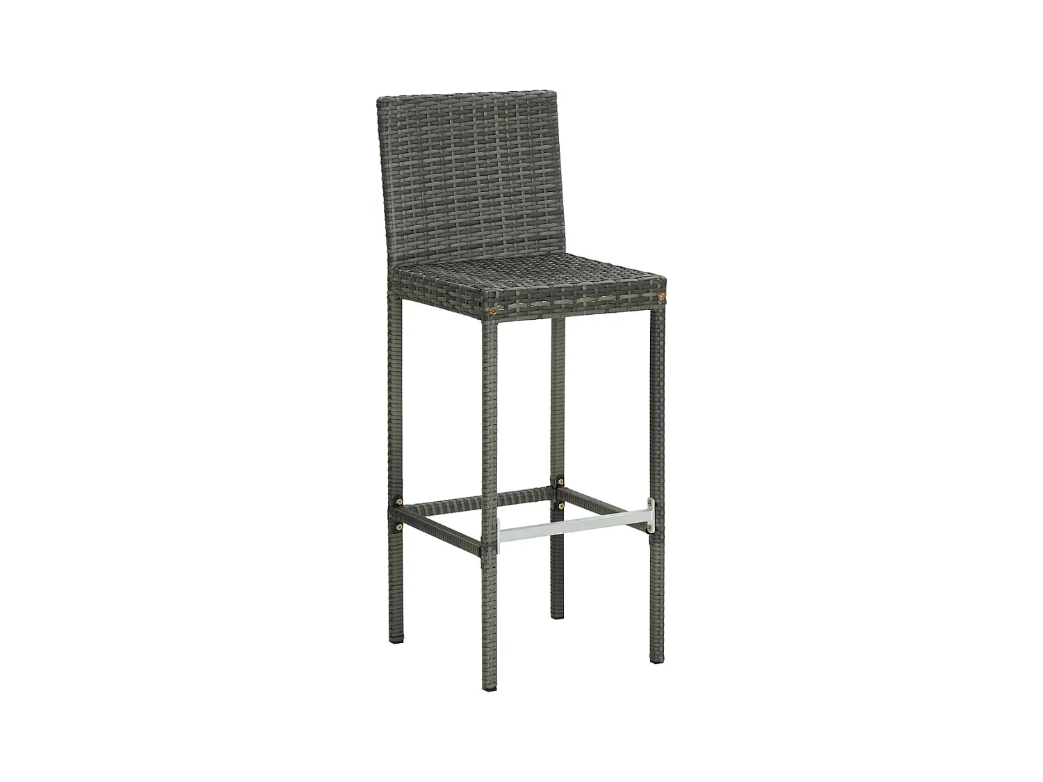 Tabourets de bar de jardin et coussins lot de 4 résine tressée