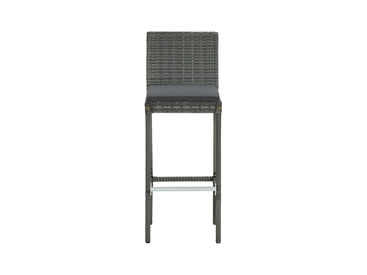 Tabourets de bar de jardin et coussins lot de 4 résine tressée