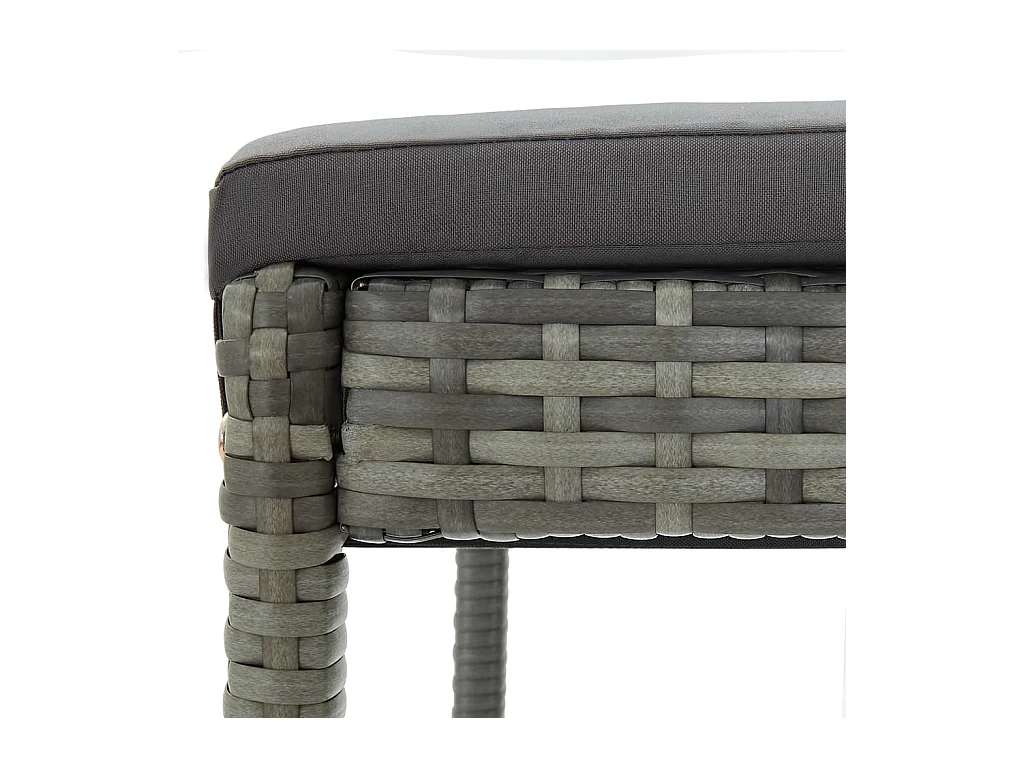 Tabourets de bar de jardin et coussins lot de 4 résine tressée
