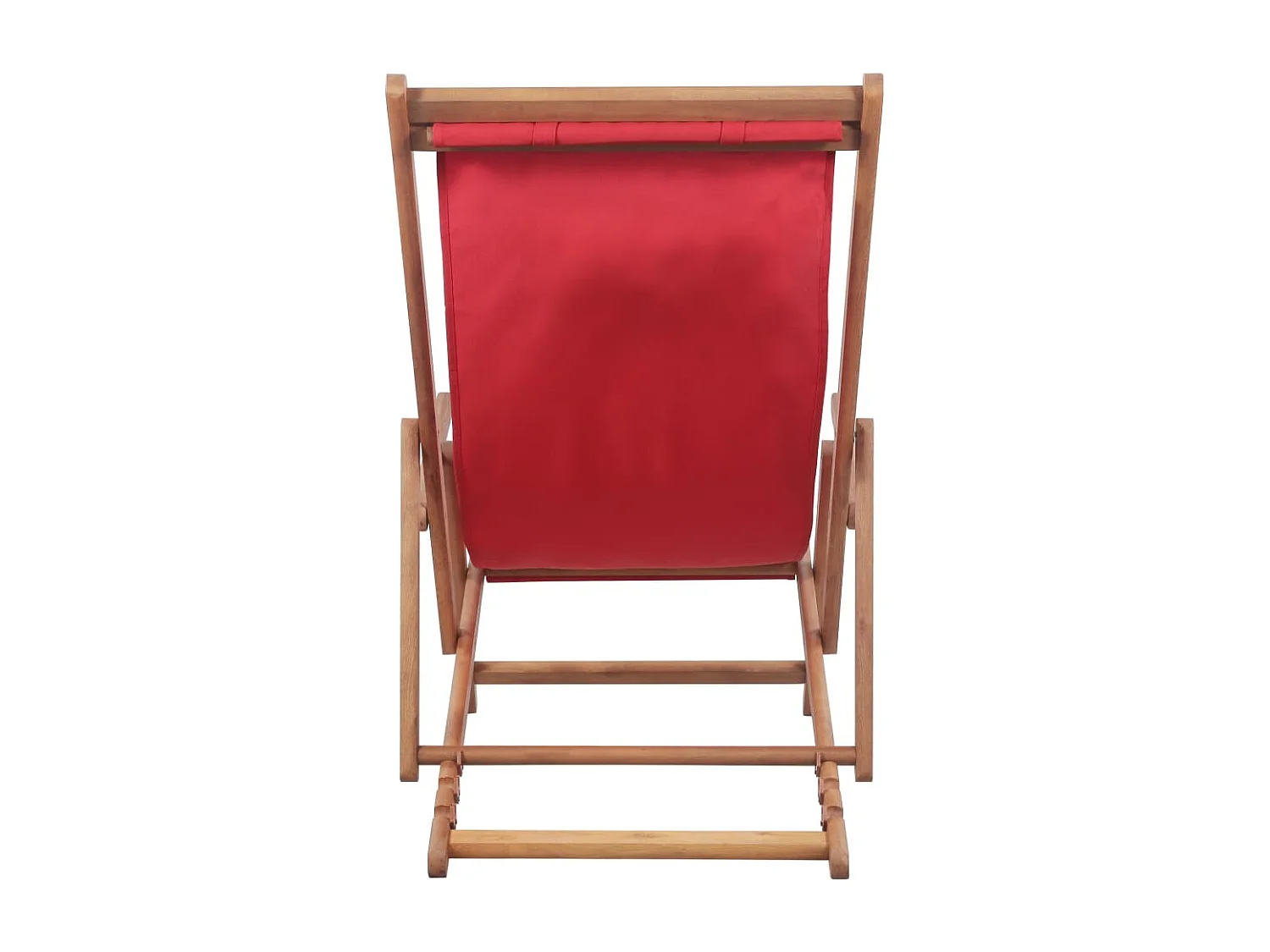 Chaise pliable de plage Tissu et cadre en bois Rouge