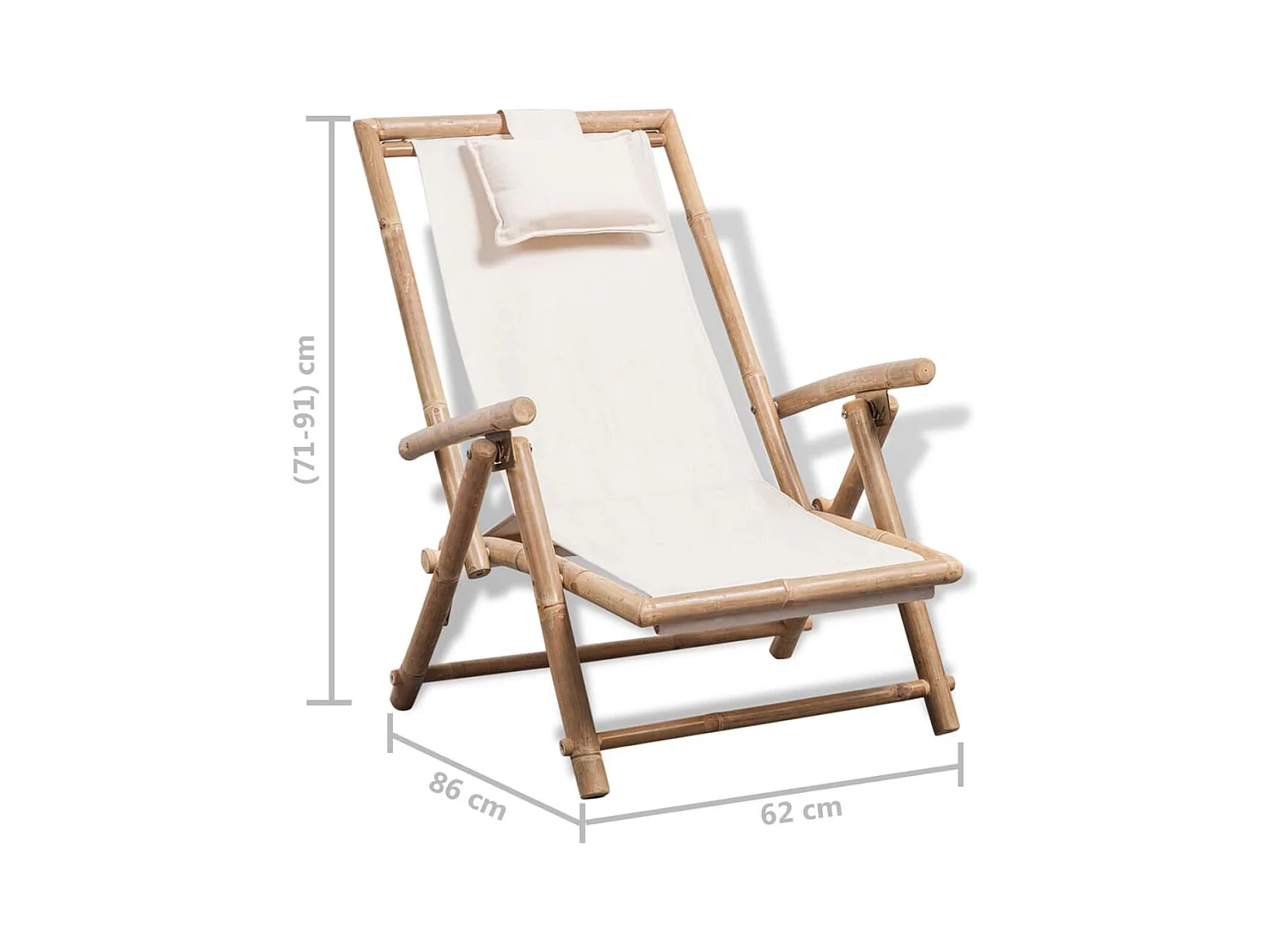 Chaise de terrasse d'extérieur Bambou