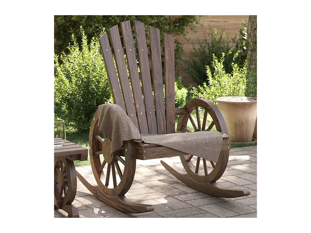 Adirondack schommelstoel van massief dennenhout