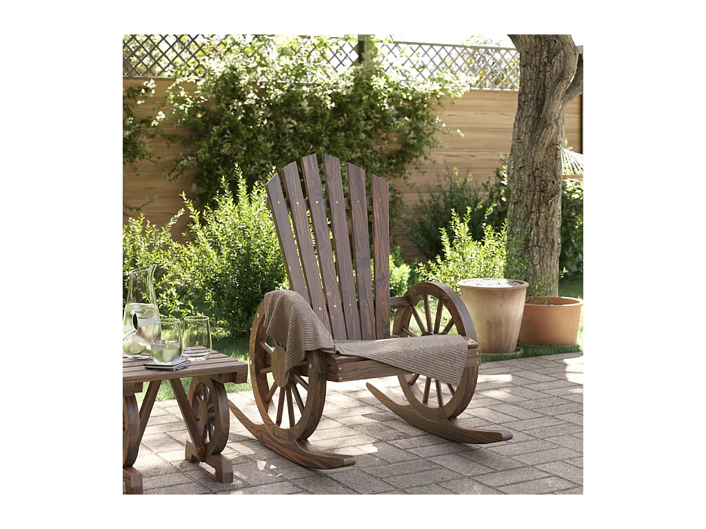 Adirondack schommelstoel van massief dennenhout