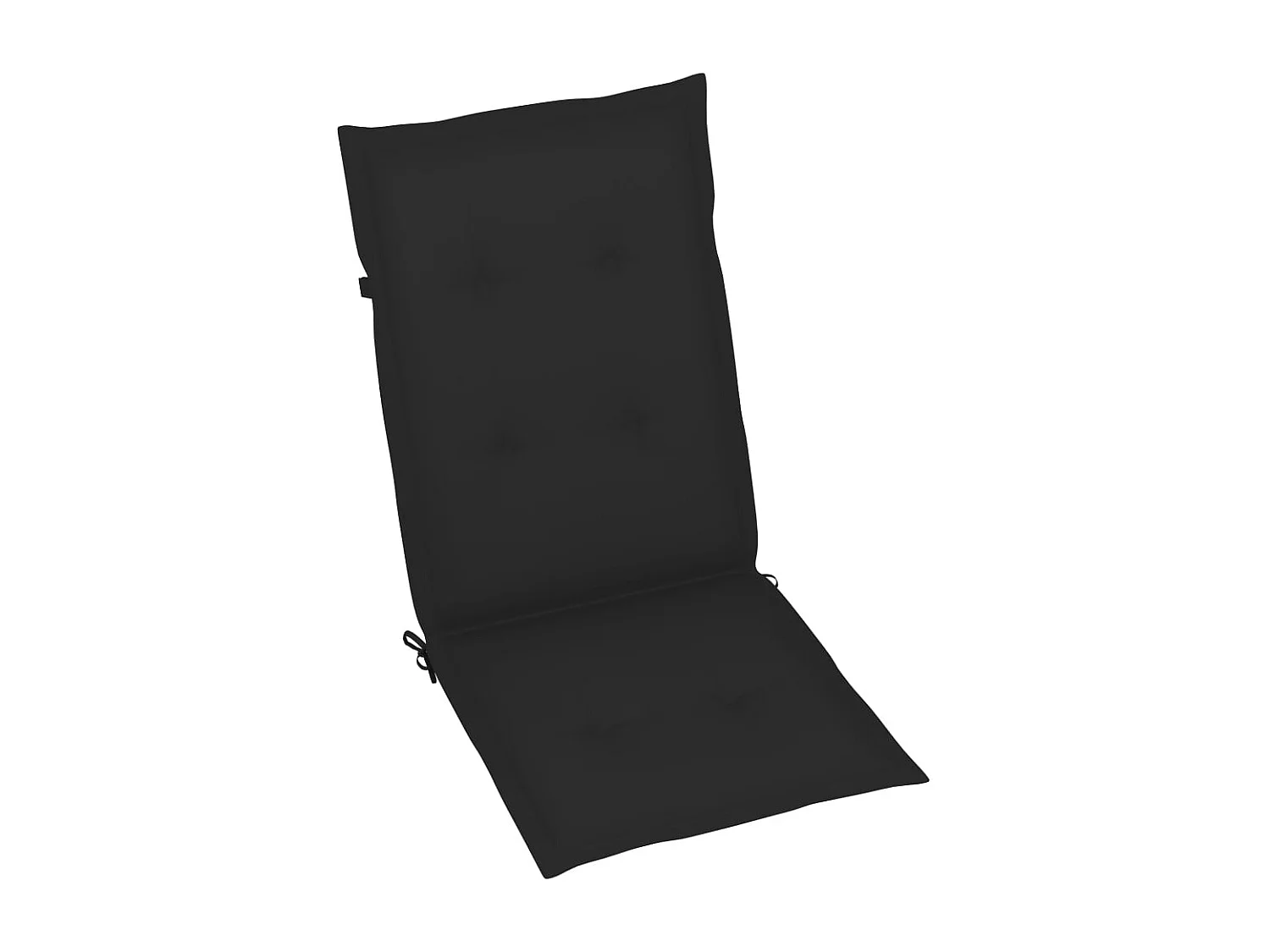 Chaises de jardin lot de 2 et coussins noir Bois de teck massif