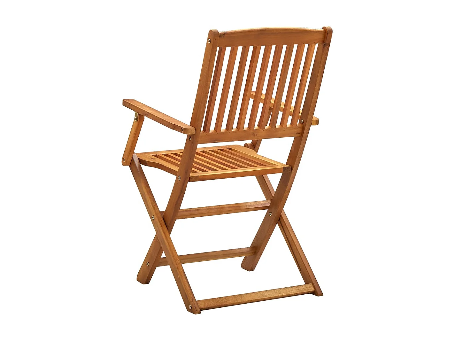 Chaises pliables d'extérieur lot de 4 Bois d'acacia solide