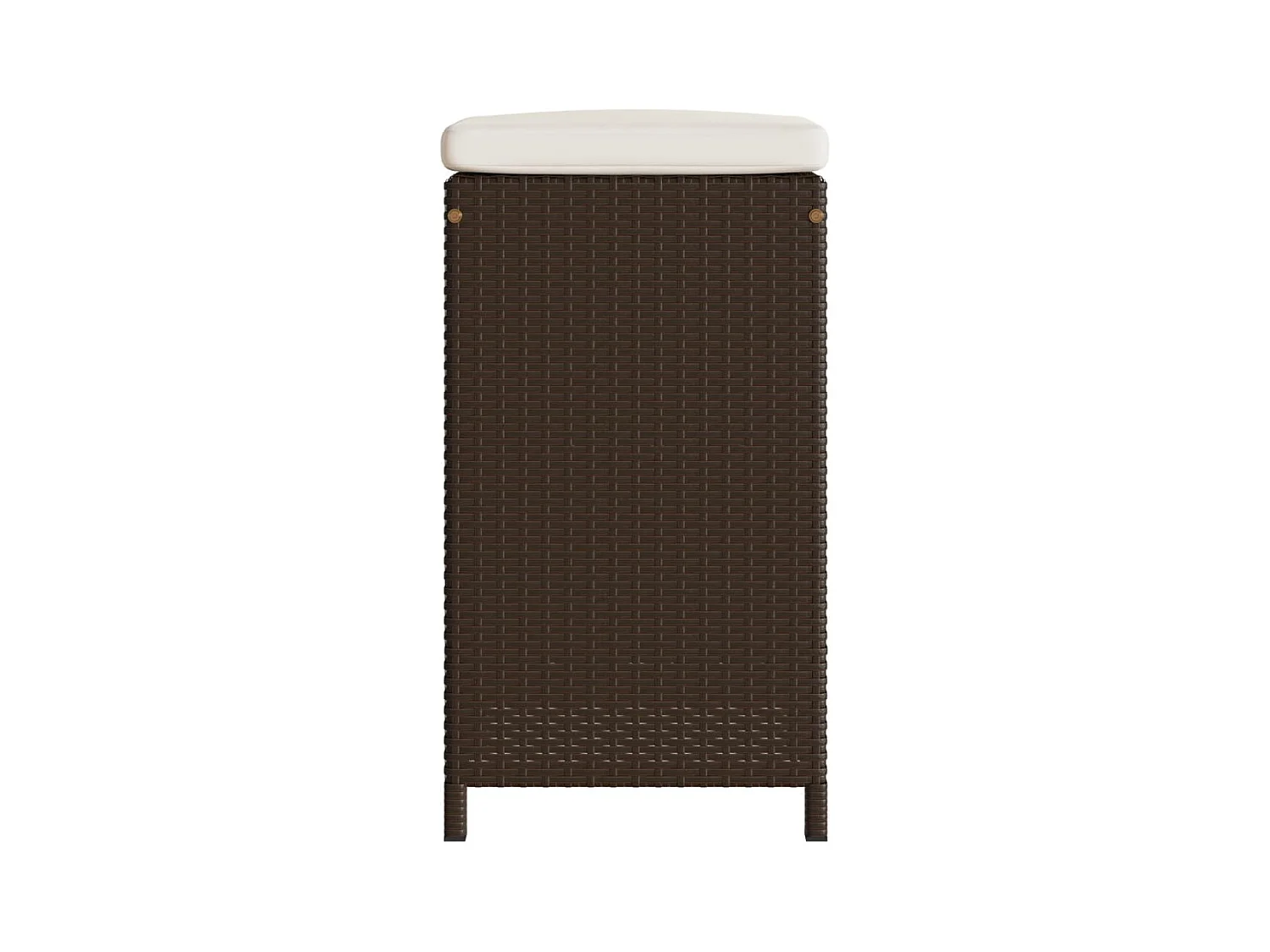 Tabourets de bar jardin coussins lot de 2 marron résine tressée