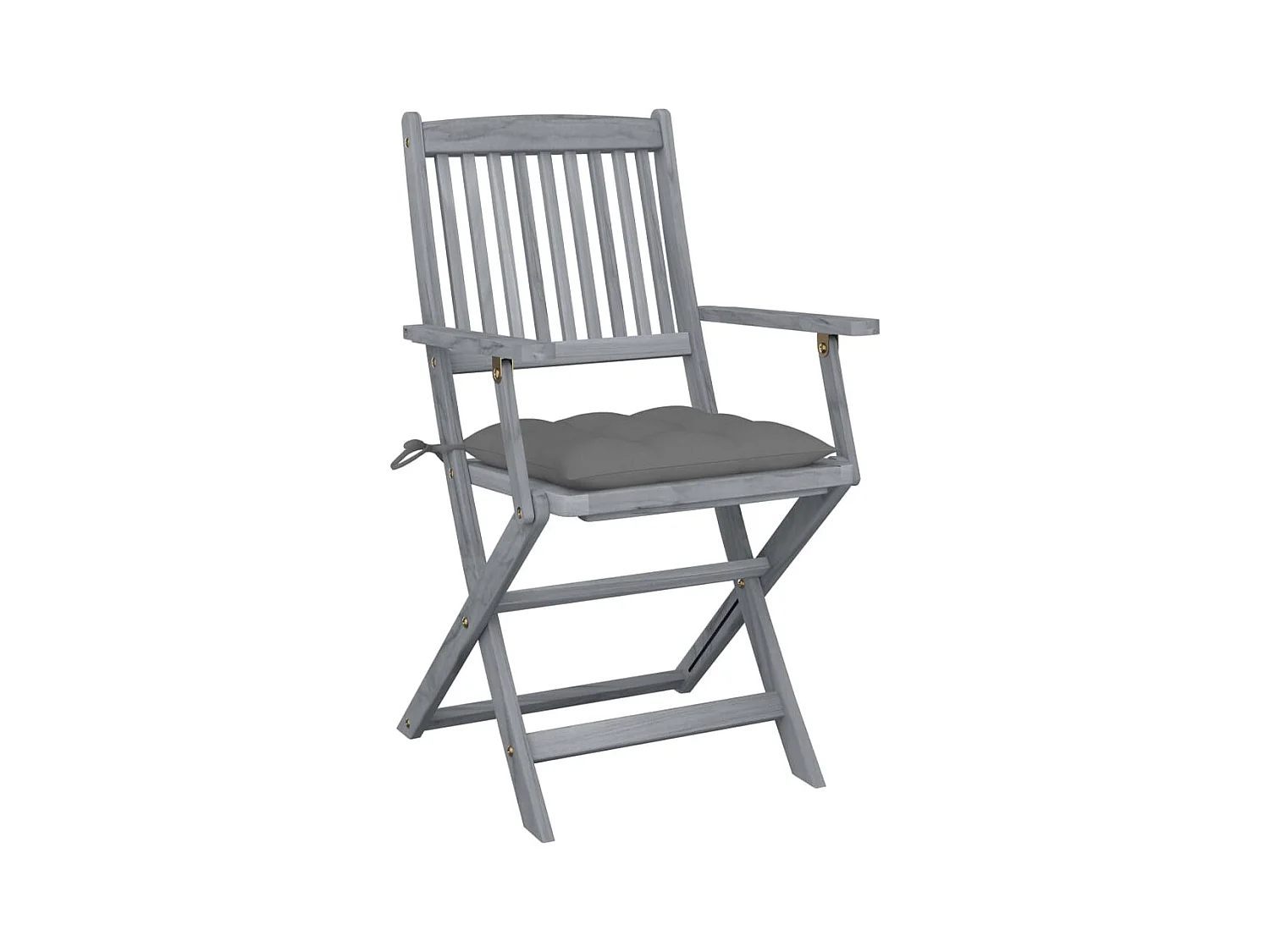 Chaises pliables d'extérieur lot de 6 et coussins Bois d'acacia