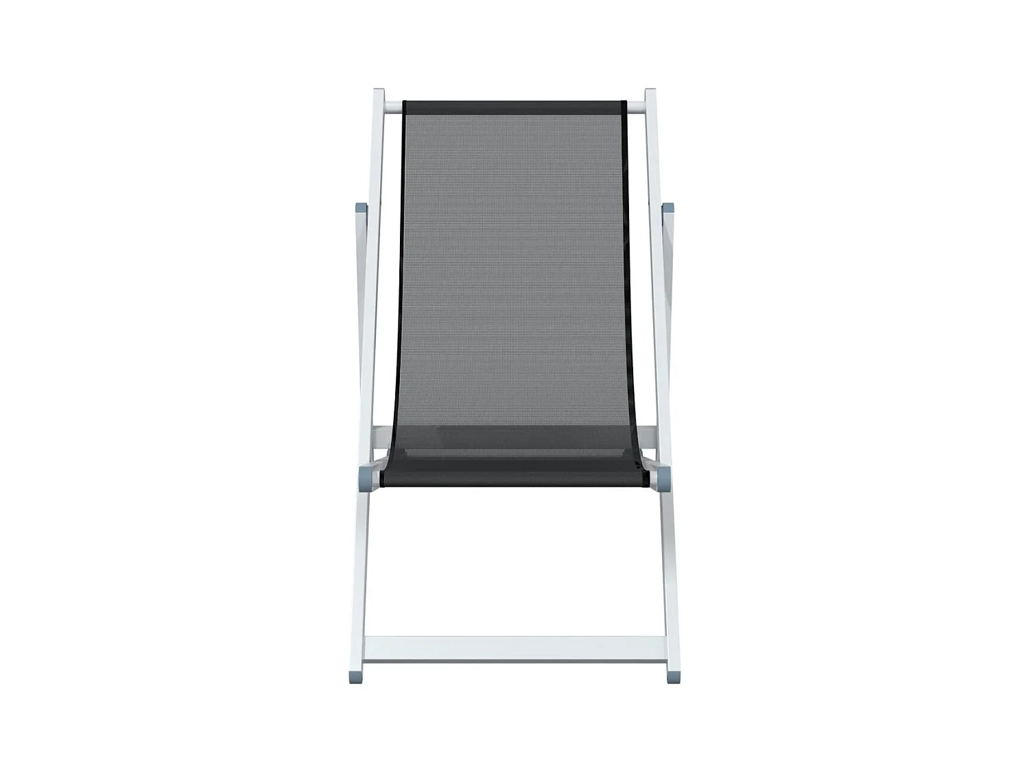 Chaises de plage pliantes lot de 2 gris aluminium et textilène