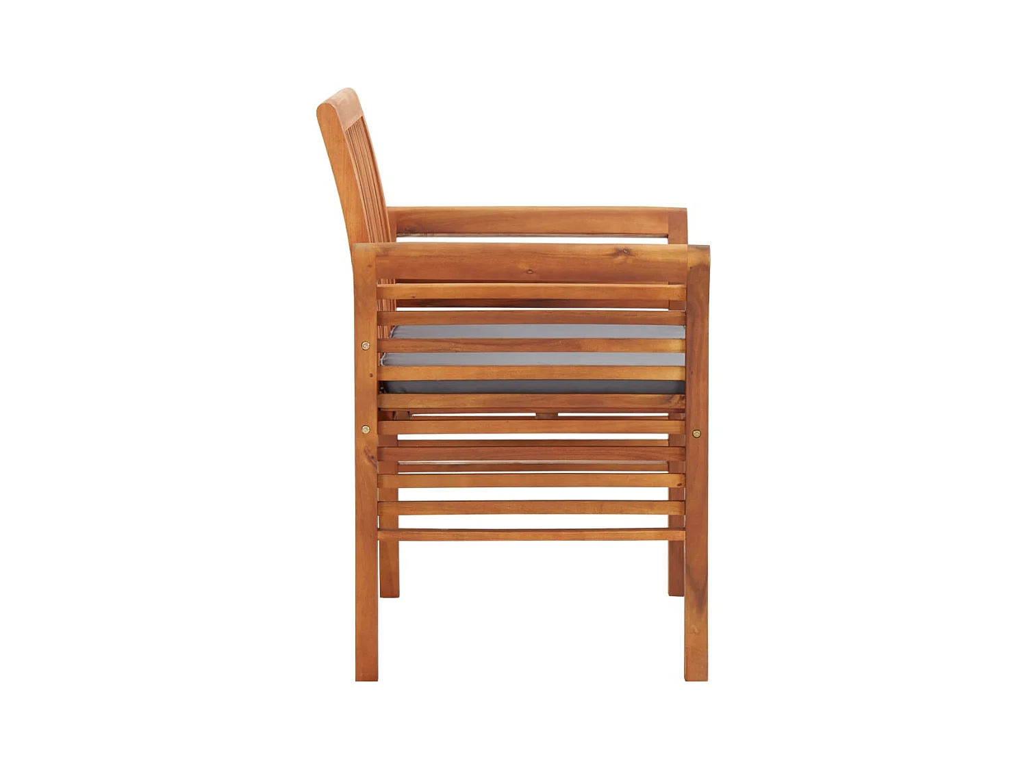 Chaise à dîner de jardin avec coussin Bois d'acacia massif