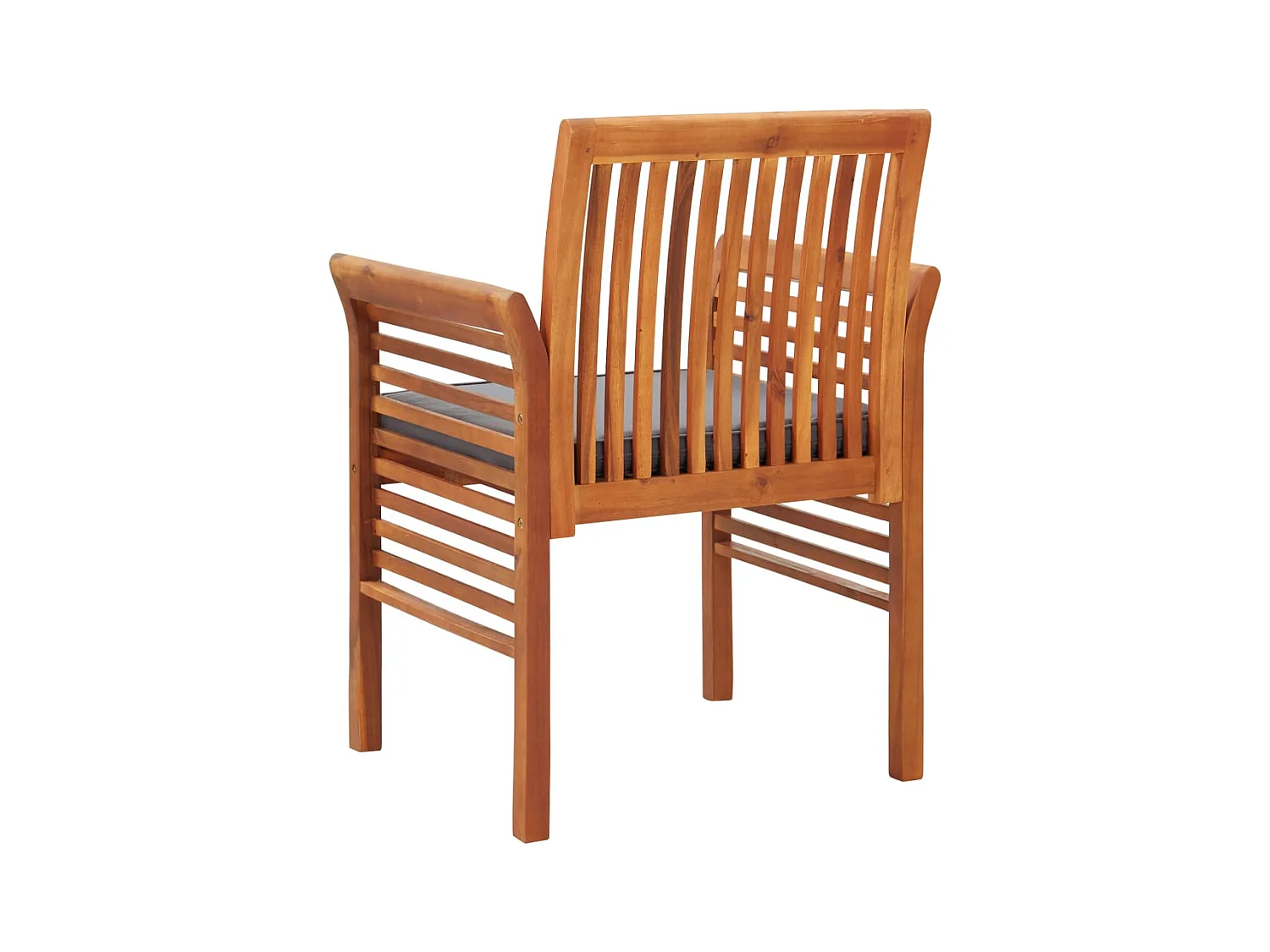 Chaise à dîner de jardin avec coussin Bois d'acacia massif