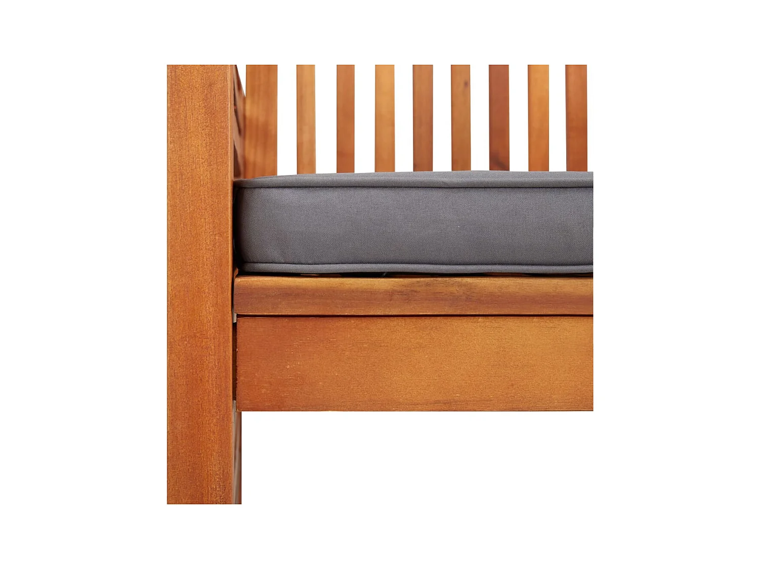 Chaise à dîner de jardin avec coussin Bois d'acacia massif