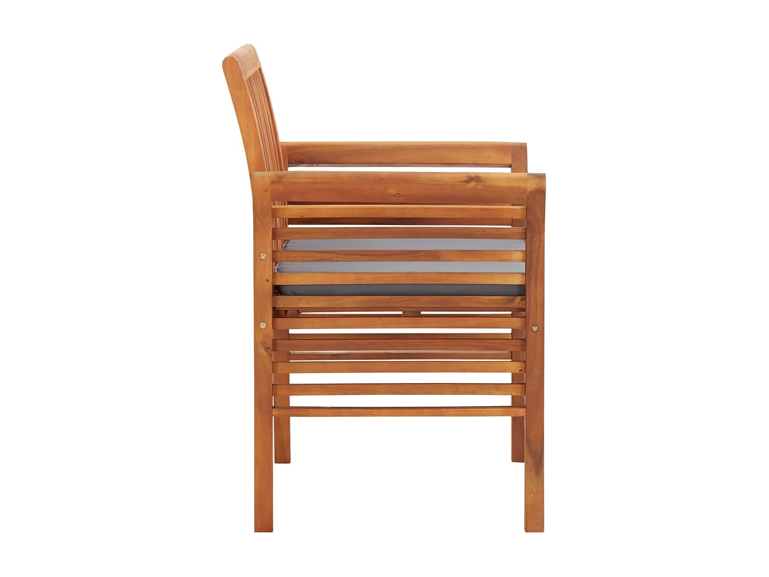 Silla de comedor de jardín con cojín Madera maciza de acacia